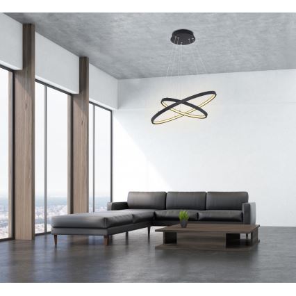 Globo - LED dimmbare Hängeleuchte an Seil 2xLED/21W/230V