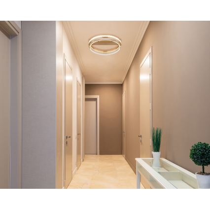 Globo - LED dimmbare Kristall-Deckenleuchte LED/36W/230V 2700K-6000K + Fernbedienung