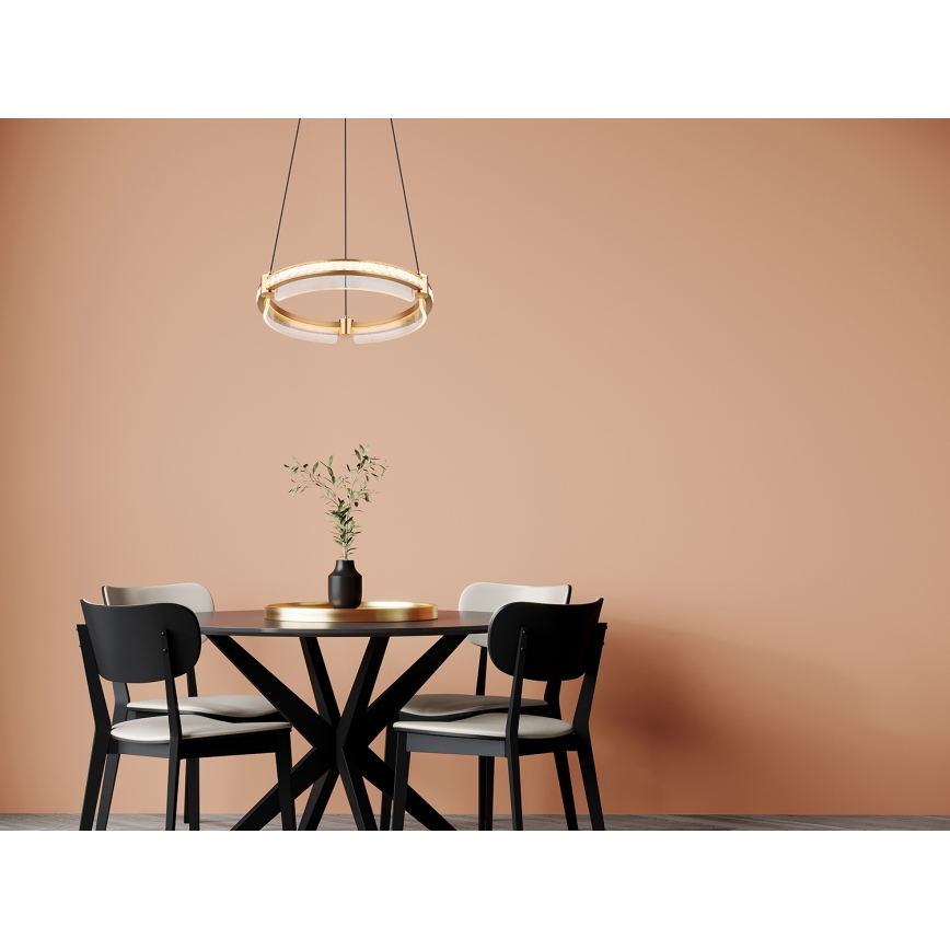 Globo - LED dimmbarer Kristall-Pendelleuchter an Kabel LED/36W/230V 2700K-6000K + Fernbedienung