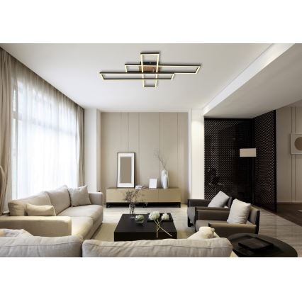 Globo - LED-Deckenleuchte LED/40W/230V 3000K 60x80 cm schwarz