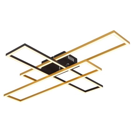 Globo - LED-Deckenleuchte LED/40W/230V 3000K 60x80 cm schwarz/golden