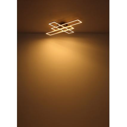 Globo - LED-Deckenleuchte LED/40W/230V 3000K 60x80 cm schwarz/golden