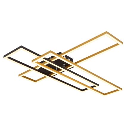 Globo - LED-Deckenleuchte LED/40W/230V 3000K 60x80 cm schwarz/golden