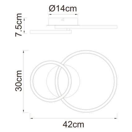 Globo - LED Decken-Kronleuchter LED/18W/230V