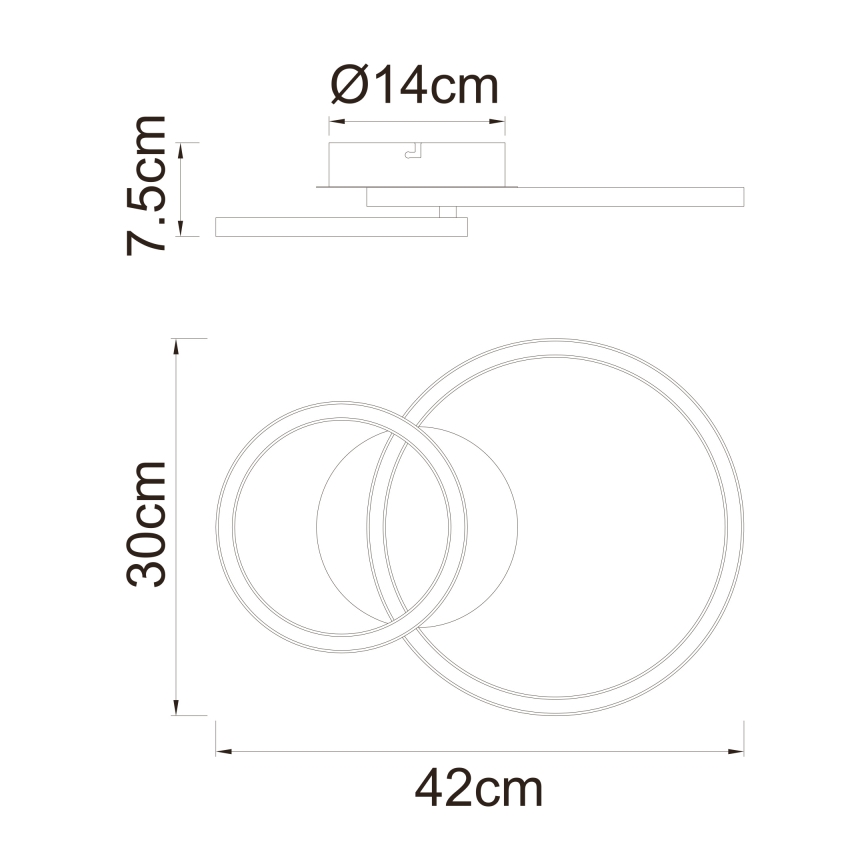 Globo - LED Decken-Kronleuchter LED/18W/230V