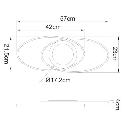 Globo - LED Deckenleuchte LED/24W/230V