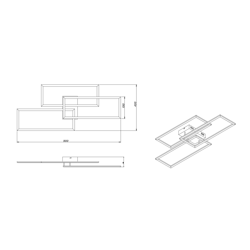 Globo - LED dimmbare Deckenleuchte LED/58W/230V 3000-6000K + Fernbedienung