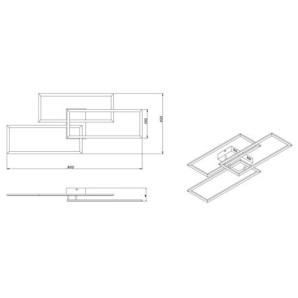 Globo - Dimmbare LED-Deckenleuchte LED/58W/230V 2700-6500K Wi-Fi Tuya + Fernbedienung