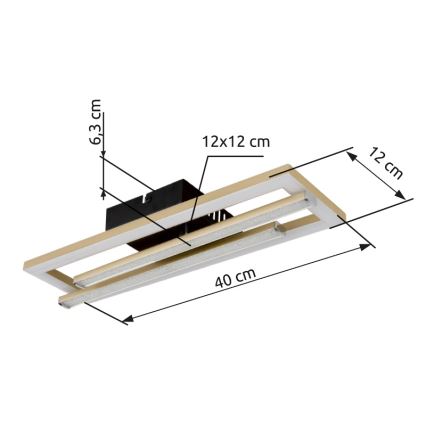 Globo - LED-Deckenleuchte LED/24W/230V 4000K golden