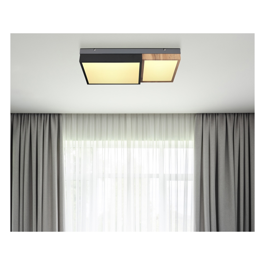 Globo 67286-30 - LED Deckenleuchte GUNDI LED/30W/230V 35x65 cm braun/schwarz