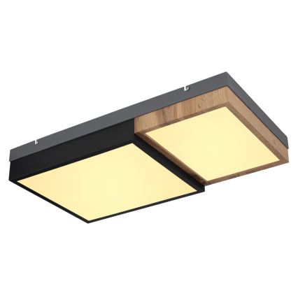 Globo 67286-30 - LED Deckenleuchte GUNDI LED/30W/230V 35x65 cm braun/schwarz