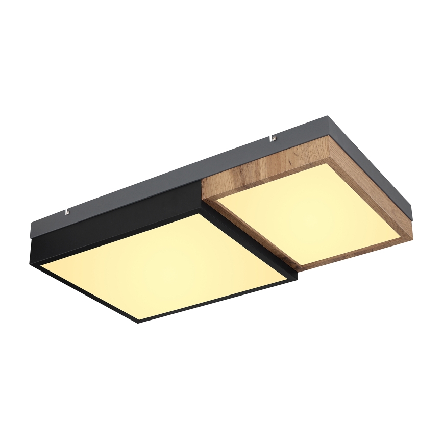 Globo 67286-30 - LED Deckenleuchte GUNDI LED/30W/230V 35x65 cm braun/schwarz