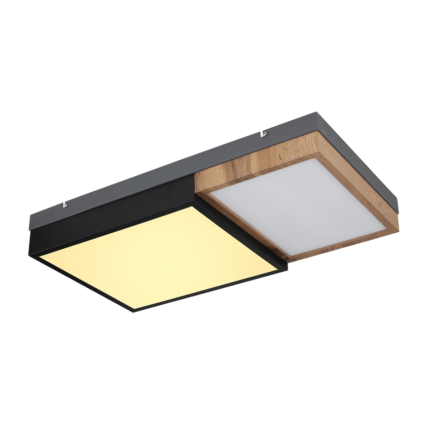 Globo 67286-30 - LED Deckenleuchte GUNDI LED/30W/230V 35x65 cm braun/schwarz