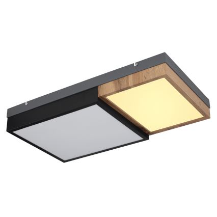 Globo 67286-30 - LED Deckenleuchte GUNDI LED/30W/230V 35x65 cm braun/schwarz