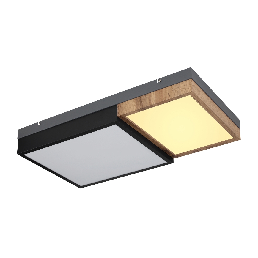 Globo 67286-30 - LED Deckenleuchte GUNDI LED/30W/230V 35x65 cm braun/schwarz