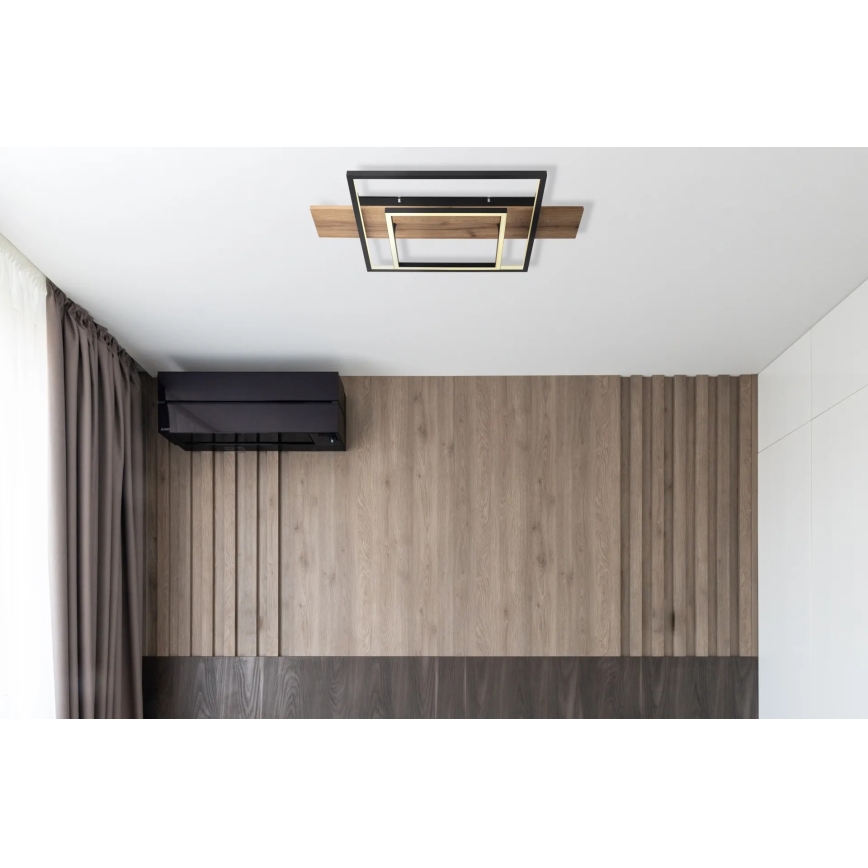 Globo 67289D - LED-dimmbare Deckenleuchte VANNI LED/24W/230V 40x60 cm braun/schwarz