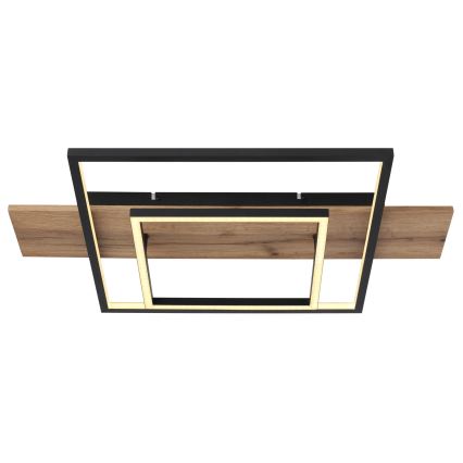 Globo 67289D - LED-dimmbare Deckenleuchte VANNI LED/24W/230V 40x60 cm braun/schwarz