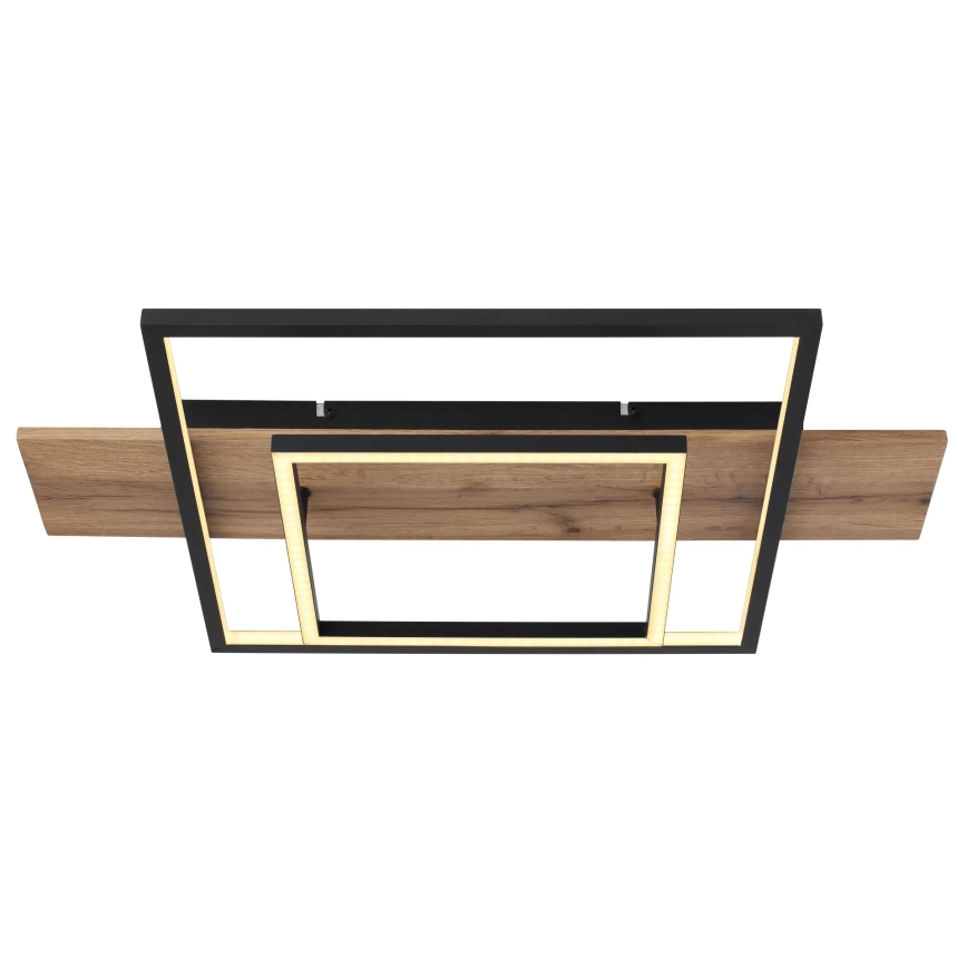 Globo 67289D - LED-dimmbare Deckenleuchte VANNI LED/24W/230V 40x60 cm braun/schwarz