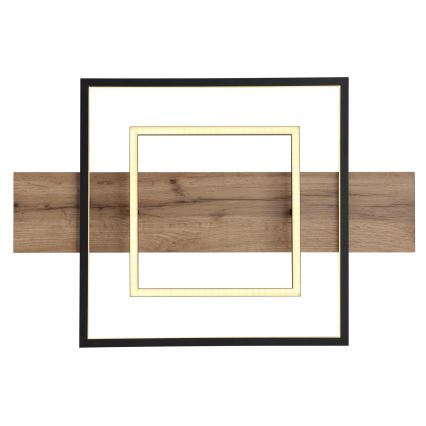 Globo 67289D - LED-dimmbare Deckenleuchte VANNI LED/24W/230V 40x60 cm braun/schwarz