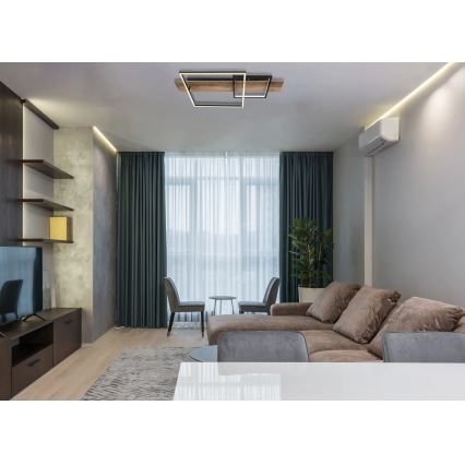 Globo 67289D1 - LED-Deckenleuchte VANNI LED/24W/230V 40x75 cm braun/schwarz