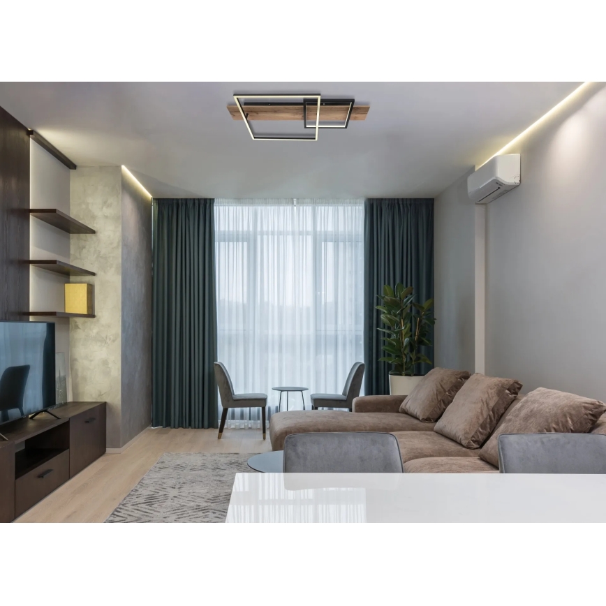 Globo 67289D1 - LED-Deckenleuchte VANNI LED/24W/230V 40x75 cm braun/schwarz