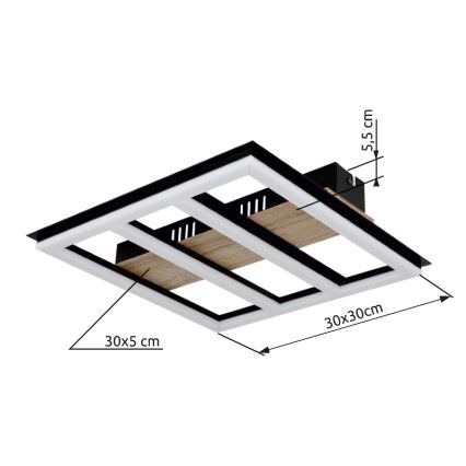 Globo - LED-Deckenleuchte LED/18W/230V 3000K 30x30 cm