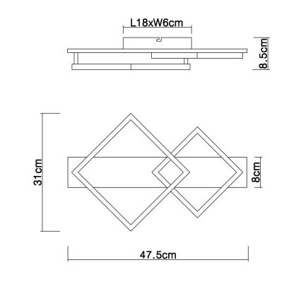 Globo - LED-Deckenleuchte LED/18W/230V