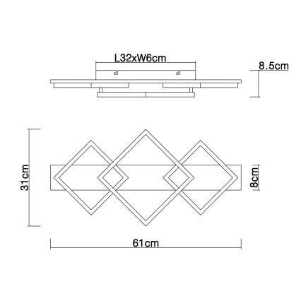 Globo - LED-Deckenleuchte LED/24W/230V