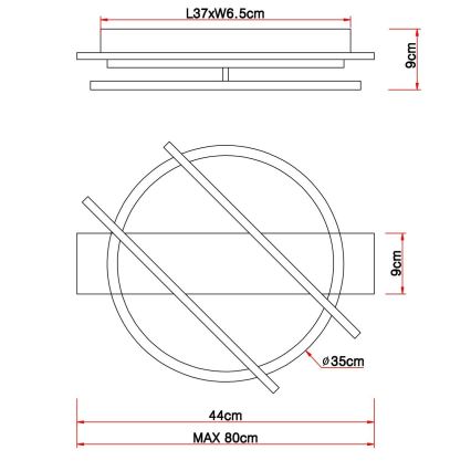 Globo - LED-Deckenleuchte LED/32W/230V