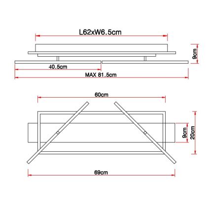 Globo - LED-Deckenleuchte LED/32W/230V