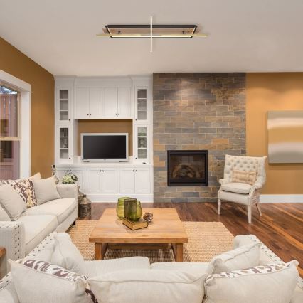 Globo 67296D2 - LED-Deckenleuchte BEATRIX LED/48W/230V 60,5x100 cm braun