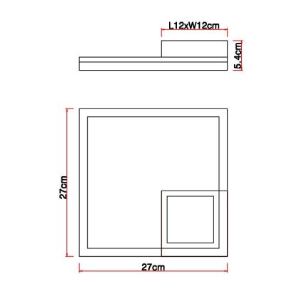 Globo - LED-Deckenleuchte LED/12W/230V