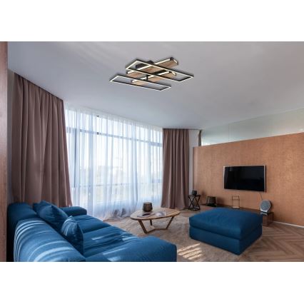 Globo 67299D1 - LED Deckenleuchte COLLI LED/48W/230V 52x60 cm braun/schwarz