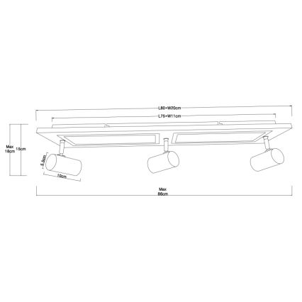 Globo - LED Einbauleuchte LED/24W/230V + 3xGU10/5W