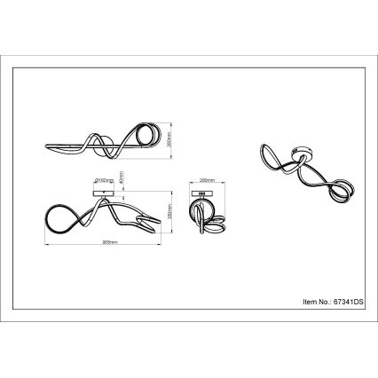 Globo - LED-Anbauleuchte LED/30W/230V schwarz