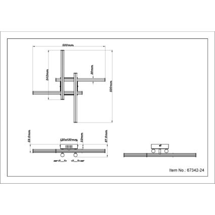 Globo - LED-Deckenleuchte LED/24W/230V 3000K schwarz