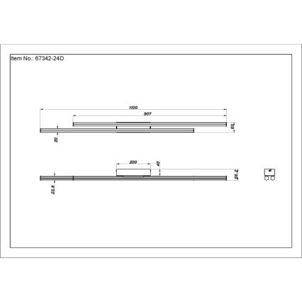 Globo - LED-Deckenleuchte LED/24W/230V 3000K schwarz