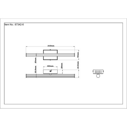 Globo - LED-Deckenleuchte LED/6W/230V 3000K schwarz
