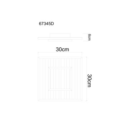 Globo - LED Deckenleuchte LED/18W/230V 3000K 30x30 cm