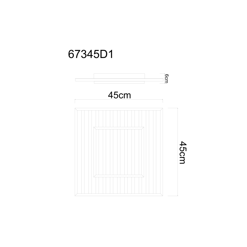 Globo - LED Deckenleuchte LED/36W/230V 3000K 45x45 cm