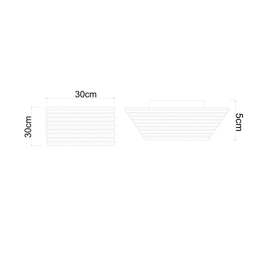 Globo - LED-Deckenleuchte LED/15W/230V 3000K 30x30 cm