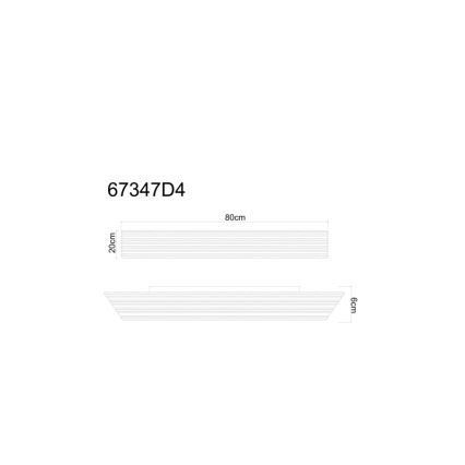 Globo - LED-Deckenleuchte LED/30W/230V 3000K 80x20 cm