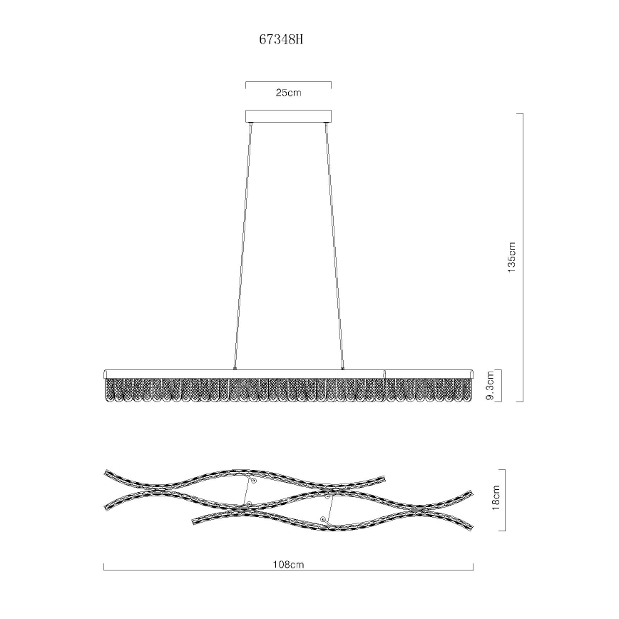 Globo - LED-Hängeleuchte LED/35W/230V 3200K matt Chrom