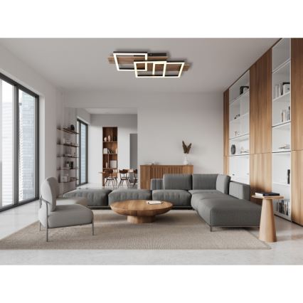 Globo - LED-Deckenleuchte LED/24W/230V 3000K 33x58 cm braun/schwarz