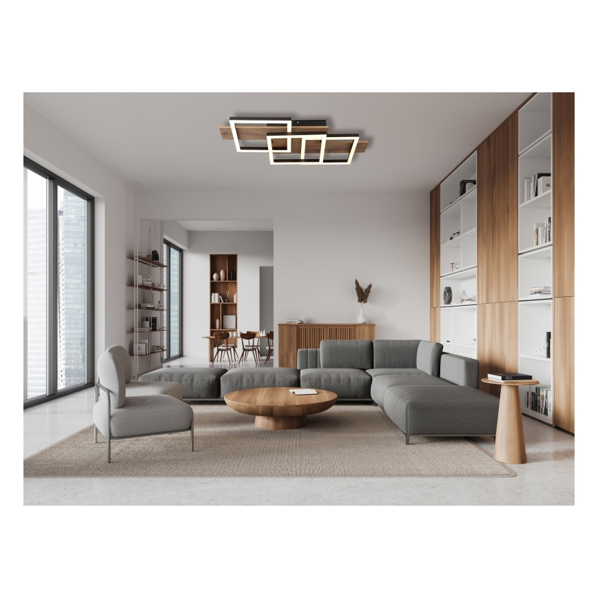 Globo - LED-Deckenleuchte LED/24W/230V 3000K 33x58 cm braun/schwarz