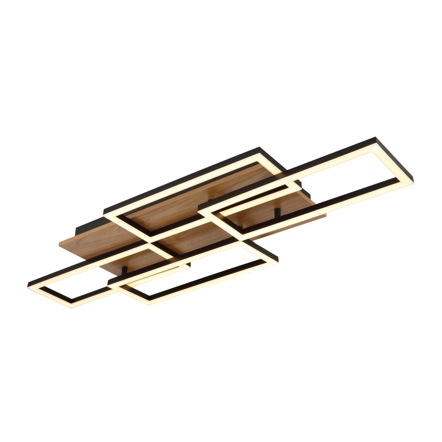 Globo - Dimmbare LED-Deckenleuchte LED/40W/230V 2700-6500K 32,5x87,5 cm braun/schwarz + Fernbedienung