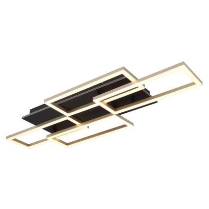 Globo - dimmbare LED-Deckenleuchte LED/40W/230V 2700-6500K 32,5x87,5 cm schwarz + Fernbedienung