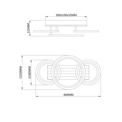 Globo - LED-Deckenleuchte LED/21W/230V 3000/4200/6000K