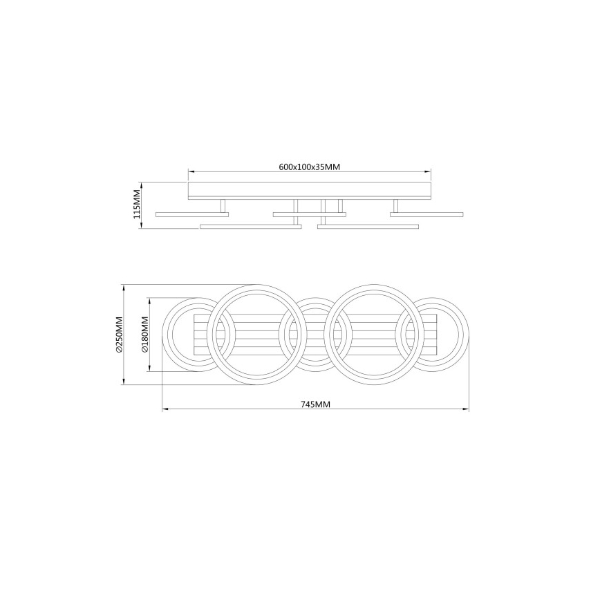 Globo - LED Deckenleuchte LED/34W/230V 3000/4200/6000K