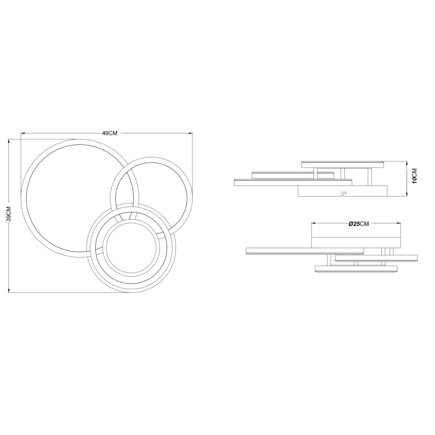 Globo - LED-Deckenleuchte LED/40W/230V 3000K 49x39 cm